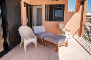 Lounging on the balcony