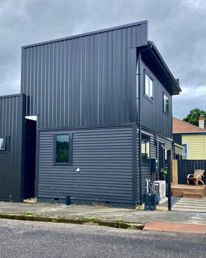 This is your apartment, viewed from Haven Street, where you will park.