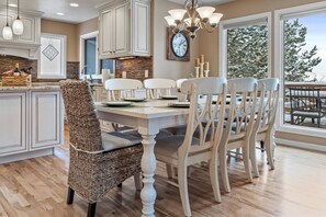 Dining room table seats 8