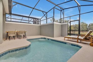 private pool with furniture