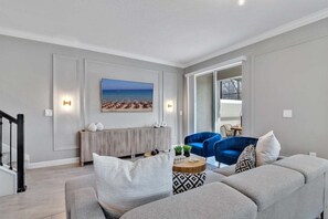 living room with smart TV