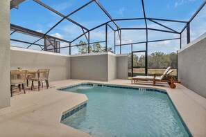 private pool with furniture