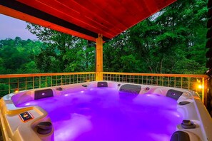Relax in the hot tub after a long day of exploring The Smokies!