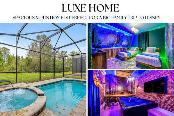spacious & fun home is perfect for a big family trip to Disney.