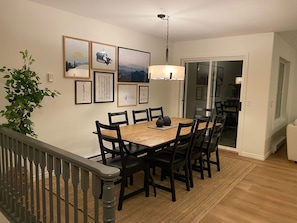 Dining table seats 8-10 comfortably