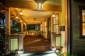 Hansel house is the ground level unit with front and back porches.