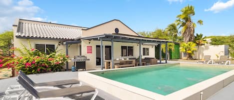 Splendid Pool of the 5BR house in Noord Aruba - Dive into refreshing poolside escape - Immerse yourself in the cool elegance of our pool - Experience ultimate relaxation in our poolside paradise