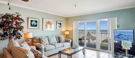 Living room with balcony access