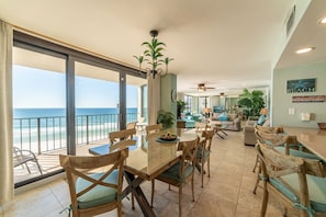 Beachfront dining room