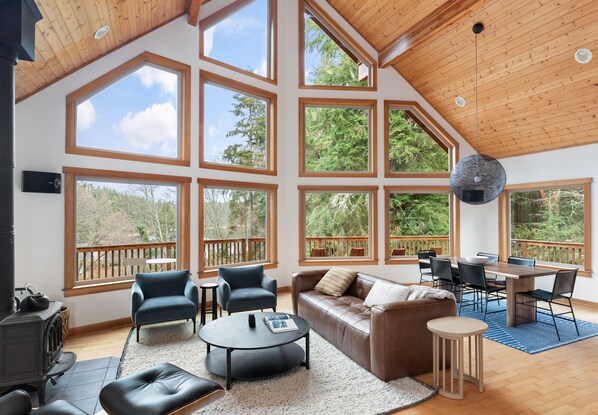 Main living area greets you off the foyer.