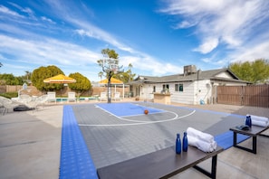 Private basketball court.