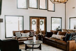 Open concept living and dining room