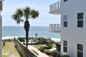 Enjoy coffee on the balcony