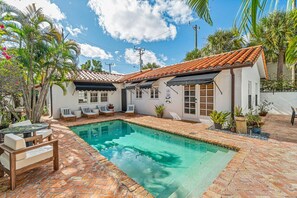 Private access to the shared courtyard and pool area