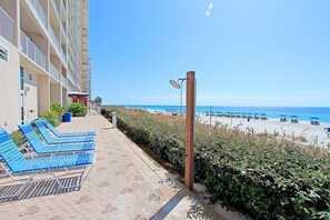 Beach front lounging