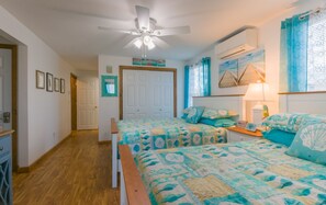 Bedroom 1- Queen & Full w/ 55" TV- 72 Town Neck Road Town Neck Beach Escape