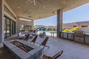 Outdoor Fire Pit and Grill