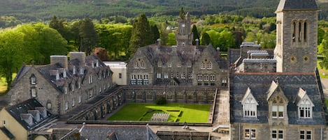 Ariel view from the sky above The Highland Club