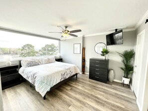 Master bedroom with king bed.