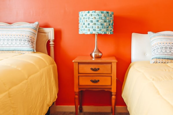 upstairs orange room (2 twin beds)