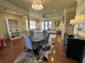 Dining and living areas