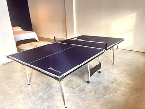 Full size pool table and Foosball 