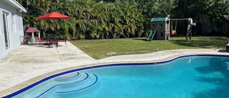 Backyard and pool