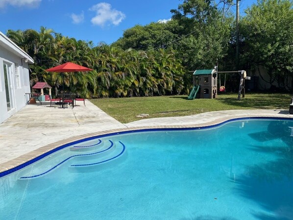 Backyard and pool