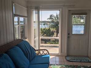 Living room with a view of Coco Bay!