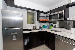 Fully equipped kitchen! You can cook as much or as little during your stay