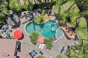 An aerial view of this stunning tropical oasis