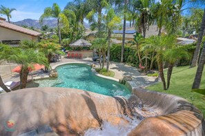 Your very own private waterslide is ready for action—who’s going to take the first ride down?