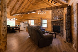 Living room with gas fireplace