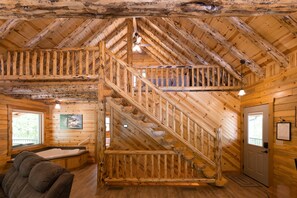 View up into the loft