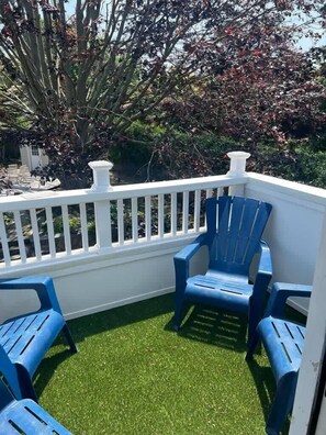 great porch off master for am coffee or pm wine