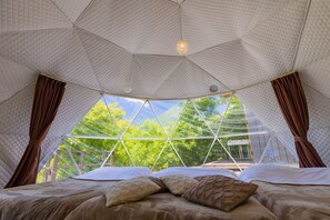 [8] Dome tent with hot spring 3 double beds room image