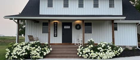 The perfect cottage where you can relax on the porch swing or inside