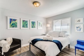 Bedroom 2- Comfy pillows and chair