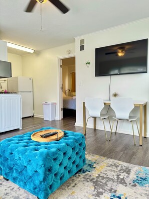 FireTV. Open floor plan into kitchen