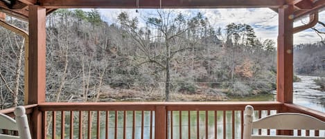 Ellijay Vacation Rental | 3BR + Loft | 3BA | 2 Steps to Enter | 1,876 Sq Ft