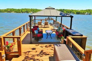 Deck over the water.  