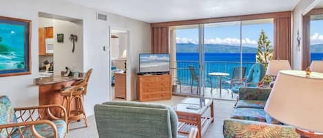 Incredible ocean view from the living room.