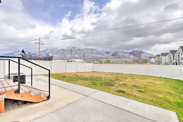 Fenced Yard with Mountain Views