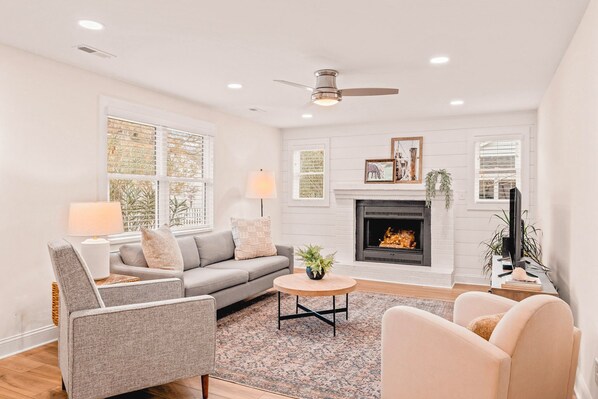 Enjoy the modern living area at Sunshine Vibes
