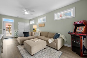 1st Floor Living Room - Arcade games, 70in Smart TV