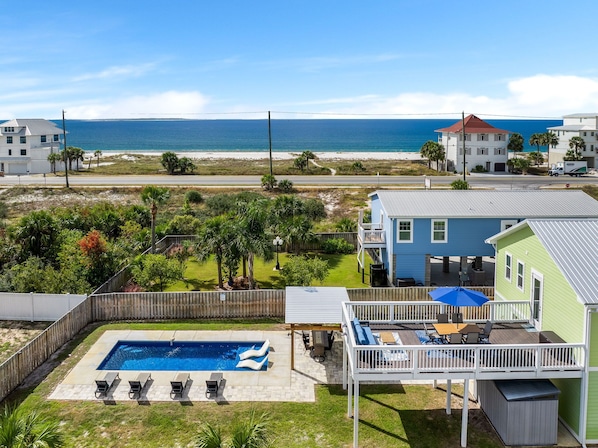 Salt Aire offers the absolute best of the beach world. HUGE private lot with pool, outdoor dining and unobstructed beach views!