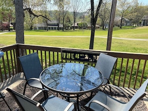 Beautiful outdoor Deck overlooking the golf course.