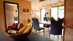 Ferienhaus 1 (59qm) mit Sonnenterrasse und Kamin