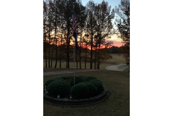 This is the early morning sunrise view from the property. 