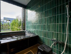 [Whole rental villa with smoker] Bathroom where you can enjoy artificial hot springs